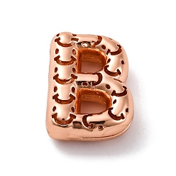 Letter B Латунные подвески, стойки покрытие, долговечный, без кадмия и без свинца, подвески с полыми буквами, В письме, 22.5x17x8.5 мм, отверстие : 4.7x3 мм