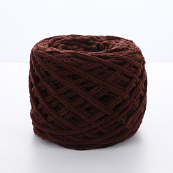 Brown Soft Crocheting Polyester Yarn, Thick Knitting Yarn for Scarf, Bag, Cushion Making, Brown, 6mm