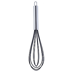 Черный 201 взбиватель яиц из нержавеющей стали, с силиконовой головкой, инструмент для выпечки своими руками, чёрные, 300x70 мм