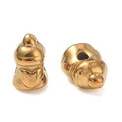 Real 18K Gold Plated 304 Stainless Steel Beads, Lighthouse, Ion Plating(IP), Real 18K Gold Plated, 7x4.5x5.5mm, Hole: 1.3mm