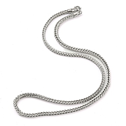Stainless Steel Color 304 Stainless Steel Chain Necklaces, Snake Chain, Stainless Steel Color, 24.02 inch(61cm)