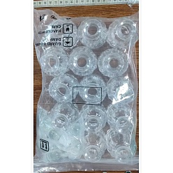 Прозрачный 14шт. стеклянные флаконы для ароматерапии с духами, многоразовая бутылка, с 14 подарочными пакетами из органзы шт., религиозная крестообразная брошь и украшение в виде бантика из полиэстера, прозрачные, 5.3x9.5 см, емкость: 50 мл (1.69 жидких унций)