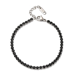 Реактивный Самолет 304 браслеты-цепочки из нержавеющей стали со стразами для женщин, квадратный, цвет нержавеющей стали, струя, 7-1/8 дюйм (18 см)