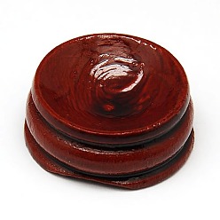 Dark Red Wood Decoration Accessories Display Bases for Gemstone, Dark Red, 30x12mm