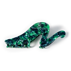 Green Cellulose Acetate(Resin) Large Claw Hair Clips, for Girls Women Thick Hair, Green, 112x47mm