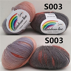 Dark Gray Wool Knitting Yarn, Segment Dyed, Crochet Yarn, for DIY Hat Scarf Cape, Dark Gray, 2mm, about 196.85 yards(180m)/skein