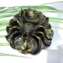 Хаки Украшения для пьедестала скульптуры из смолы паука, держатель хрустального шара, для домашнего офисного стола, хаки, 109x31x30 мм