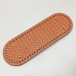 Шоколадный Овальное дно сумки крючком из искусственной кожи, подушки для подушек, для аксессуаров для сумок, цвет шоколада, 30x10x1.1 см