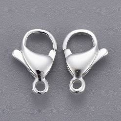 Silver 304 Stainless Steel Lobster Claw Clasps, Parrot Trigger Clasps, Silver Color Plated, 13x8x4mm, Hole: 1.2mm
