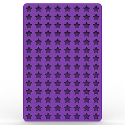 Dark Orchid Silicone Ice Molds Trays, with 112 Star-shaped Cavities, Reusable Bakeware Maker, for Wax Melt Candle Soap Cake Making, Dark Orchid, 200x300x9mm