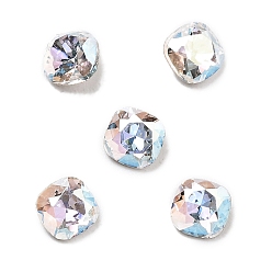 Кристалл K 9 кабошоны из стеклянного страза, задние и задние, suqare, кристалл, 4x4x2 мм