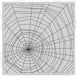 Others Halloween Clear Silicone Stamps, for DIY Scrapbooking, Photo Album Decorative, Cards Making, Spider Web, 140x140mm