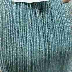 Апатит Природного апатита нитей бисера, круглые, граненые, 2 мм, отверстие : 0.5 мм, около 190 шт / нитка, 14.96'' (38 см)