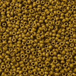 (RR2312) Matte Opaque Mustard MIYUKI Round Rocailles Beads, Japanese Seed Beads, 15/0, (RR2312) Matte Opaque Mustard, 1.5mm, Hole: 0.7mm, about 27777pcs/50g