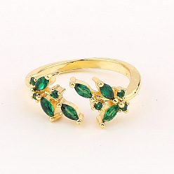 Style 5 Vintage Style Emerald Green CZ Ring with Colorful Stones - Elegant Hand Jewelry