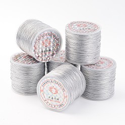 Серебро Металлическая нить, вышивка нитью, в серебряном цвете, шириной 0.8 мм , около 109.36 ярдов (100 м) / рулон