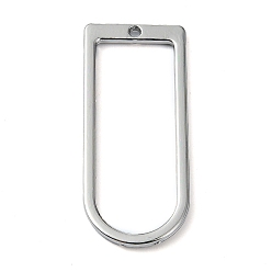 Платина Стойки подвески обшивки сплава, овальные, платина, 30x13x1 мм, отверстие : 1 мм