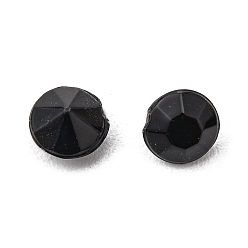 Черный Имитация taiwan акриловый горный хрусталь указал назад кабошоны, граненые, алмаз, чёрные, 4.5x3 мм