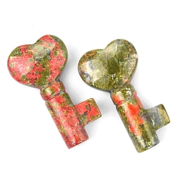 Унакит Натуральный унакит, резной целебный ключевой камень в форме сердца, Украшения из камня с энергией Рейки, 39x22x10 мм