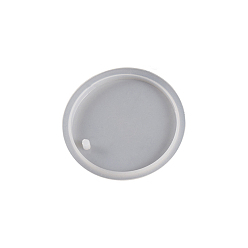 White DIY Silicone Pendant Molds, Resin Casting Molds, For UV Resin, Epoxy Resin Jewelry Making, Flat Round, White, 58x5mm
