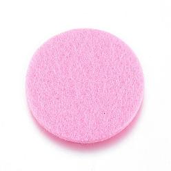 Pearl Pink Fibre Perfume Pads, Essential Oils Diffuser Locket Pads, Flat Round, Pearl Pink, 30x3mm