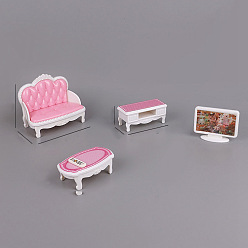 Pink Пластиковая мини модель, аксессуары для кукольного домика с микро-ландшафтом, притворяясь опорными украшениями, розовые, 60x114x122 мм