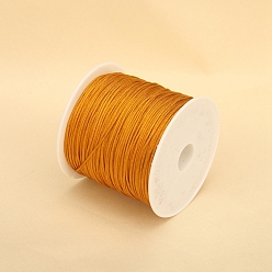 Goldenrod 50M Nylon Thread, Chinese Knot Cord, for Jewelry Making, Goldenrod, 0.8mm, about 54.68 Yards(50m)/Roll