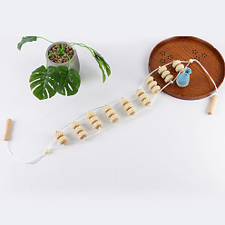 Мокасин Деревянная веревка для массажа спины, покрытые искусственной кожей инструменты для самомассажа для облегчения боли в спине и шее, мокасин, 1200x85x35 мм