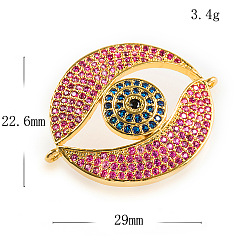 ZSS261-G Micro-inlaid hollow evil eye CZ jewelry connector Turkish eyes DIY bead jewelry accessories