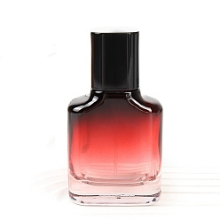 Red Gradient Glass Perfume Spray Bottles, Essential Oil Refillable Empty Bottle, Red, 5x5x9.1cm, Capacity: 30ml(1.01fl. oz)