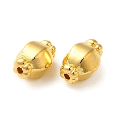 Golden Tibetan Style Spacer Beads, Lead Free & Cadmium Free, Golden Color, about 7mm in diameter, 10mm long, hole: 1mm