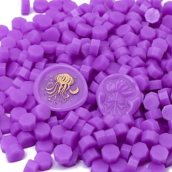 Dark Violet Sealing Wax Particles, for Retro Seal Stamp, Octagon, Dark Violet, Packing: 125x90mm