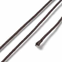 Coconut Brown Polyester Twisted Cord, Round, for DIY Jewelry Making, Coconut Brown, 1.2mm, about 38.28 Yards(35m)/Roll