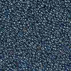 (511) Galvanized Peacock Blue Cuentas de semillas redondas toho, granos de la semilla japonés, (511) azul pavo real galvanizado, 15/0, 1.5 mm, agujero: 0.7 mm, Sobre 15000 unidades / 50 g