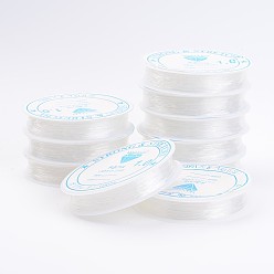 Clear Clear Elastic Crystal Thread, Stretchy String Bead Cord, for Beaded Jewelry Making, 1mm, about 4.92 yards(4.5m)/roll