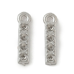 Letter I 304 Настройки горный хрусталь из нержавеющей стали кулон, цвет нержавеющей стали, Буква "i", пригодный для стразов 1 мм, 8.5x1.5x1.5 мм, отверстие : 0.7 мм