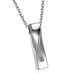 Light Sky Blue Detachable Perfume Bottle Pendant Necklaces, Stainless Steel Chain Necklaces, Light Sky Blue, 21.65 inch(55cm)