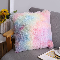color Plush pillow solid color sofa cushion cover sea velvet office home cushion