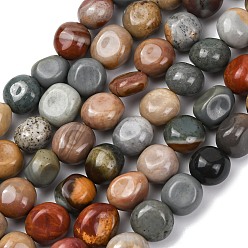 Океанический Джаспер Океан Природный яшмы бисер нитей, самородки, упавший камень, 8~10x7~9x5~8 мм, отверстие : 1 мм, около 38~41 шт / нитка, 15.55'' (39.5 см)