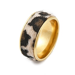 Настоящее золото 14K 304 нержавеющая сталь 10 мм кольца для женщин, с мехом из искусственной кожи, ионное покрытие (ip), реальный 14 k позолоченный, внутренний диаметр: 19 мм