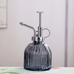 Dark Gray Glass Pump Pressure Water Sprayers Bottles, for Watering Plants, Home Cleaning, Car Washing, Dark Gray, 82x160mm