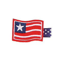 Flag Заколки для волос из ткани аллигатора ко дню независимости, красные белые синие аксессуары для волос для девочек женщин, флаг, 46 мм