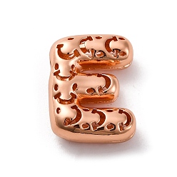 Letter E Латунные подвески, стойки покрытие, долговечный, без кадмия и без свинца, подвески с полыми буквами, Письмо E, 21x15.5x7.5 мм, отверстие : 4.7x3 мм