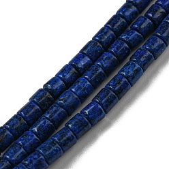 Lapis Lazuli Natural Lapis Lazuli Beads Strands, Dyed, Column, 4~4.3x4~4.6mm, Hole: 0.8mm, about 87pcs/strand, 15.12~15.20 inch(38.4~38.6cm)