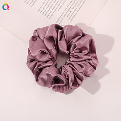 B175 - Super Large Hair Bun Ring - Pink Purple Chic Fabric Bow Hair Scrunchies for Women, 15cm Big Bowknot Headbands Accessories
