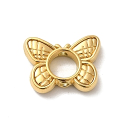 Real 18K Gold Plated 304 Stainless Steel Bead Frames, Butterfly, Real 18K Gold Plated, 11.5x15.5x3.5mm, Hole: 5.5mm, Inner Diameter: 5mm