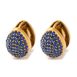 Александрит Вакуумное покрытие pvd 304 серьги-кольца из нержавеющей стали со стразами для женщин, слеза, золотые, александрит, 14x11.5x17 мм