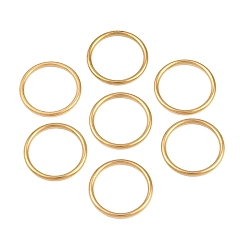 Golden Ionenplattierung (IP) 304 Geschlossene Biegeringe aus Edelstahl, Runde, golden, 18 Messgerät, 12x1 mm