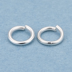 925 Sterling Silver Plated Rack Plating Brass Jump Rings, Open Jump Rings, Long-Lasting Plated, 925 Sterling Silver Plated, 4x0.6mm, Inner Diameter: 2.8mm