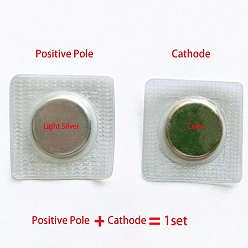 Платина Железные магнитные пряжки, плоско-круглые, для изготовления тканей и сумок, платина, 1.3x0.22 см, 2 шт / комплект